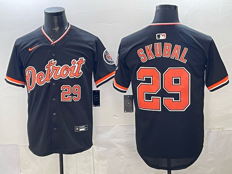 Men Detroit Tigers #29 Skubal black Game Nike MLB Jersey 2026002